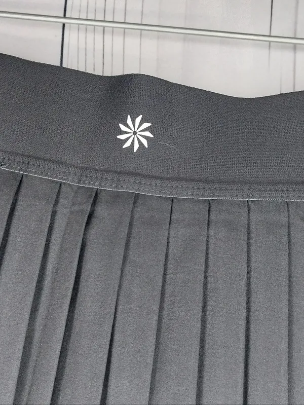 Athleta Match Point Black Pleated Activewear Tennis Sporty Mini Skirt/Skort - Image 4