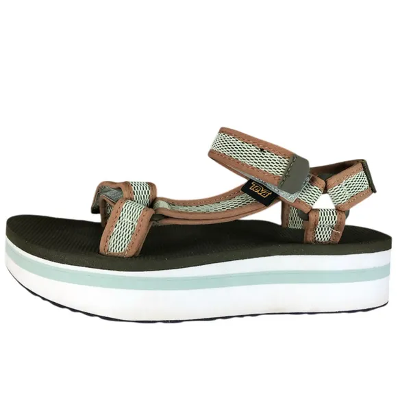 TEVA Platform Universal Mesh Sandals Women 9 Green Breezy Outdoor Resort boho - Image 9