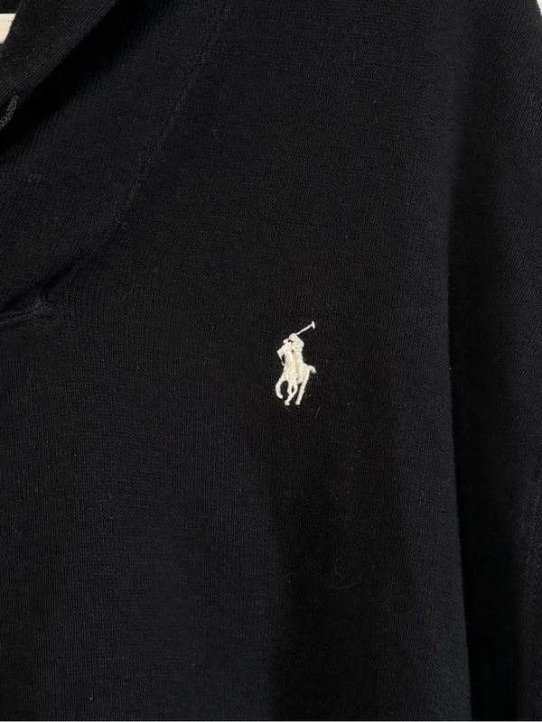 Ralph Lauren Oversized Pullover Sweater XL Shawl-Collar Black - Image 5