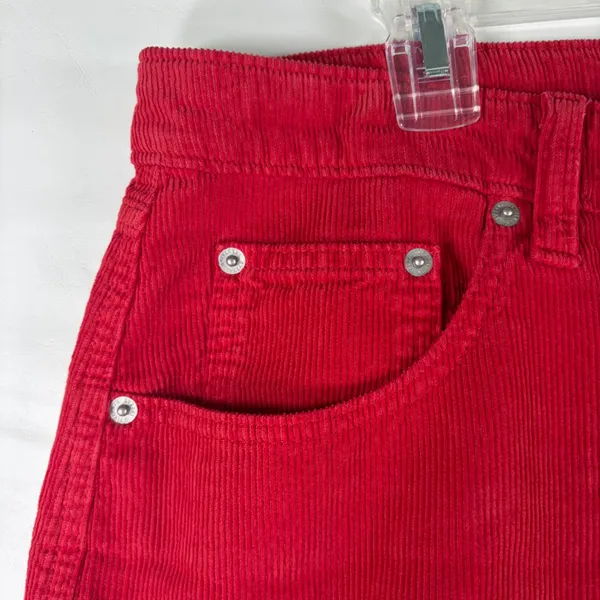 Universal Thread Womens Red‎ Corduroy Mini Skirt Size 12 Cotton 5-Pocket Classic - Image 10