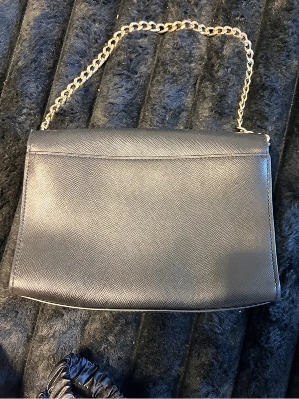 kate spade Navy Blue Saffiano Leather Crossbody with Gold Chain - Image 4