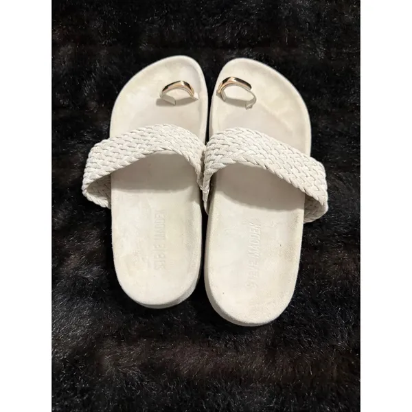 Steve Madden Sonoma Toe Loop Sandals Leather Women's Size 7 vacation shoes - Image 4