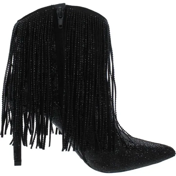 INC Boots‎ Size 6 Black Western Ankle Booties Pointed Toe Evening Shoes NEW - Image 2