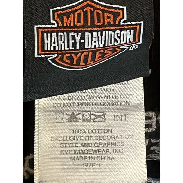 Harley Davidson mock neck shirt size large Fond du Lac Wisconsin (3570) - Image 3