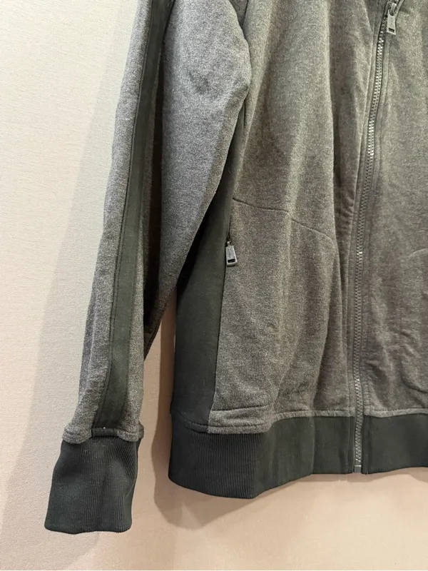 Lauren Ralph Lauren Dark Gray Full-Zip womens Sweater Jacket large activewear - Image 3