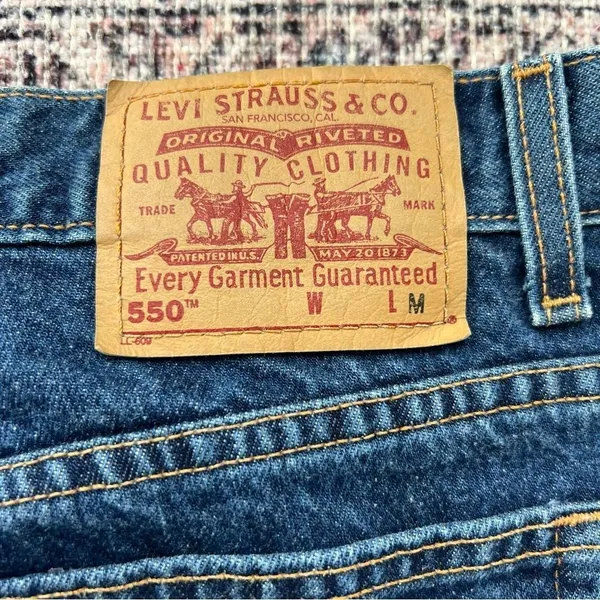 Vintage Y2K Levi’s 550 High Waisted Relaxed Fit Tapered Mom Jean 14 100% Cotton - Image 13