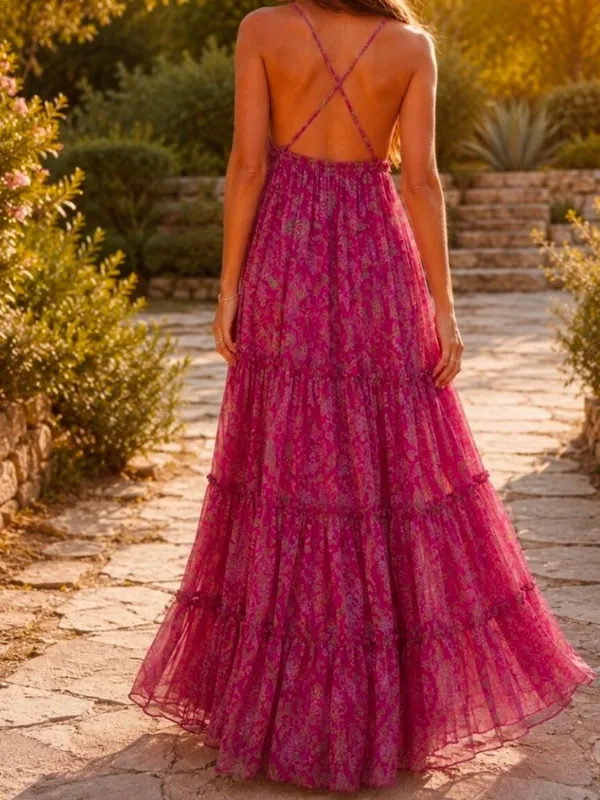 MISA Los Angeles Lia Paisley Chiffon Maxi Dress - Image 2