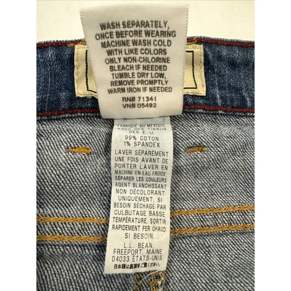 Vintage LL Bean Skirt 18 Favorite Fit Straight Denim Blue Jean Classic Preppy - Image 8
