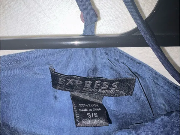 Vintage Express Navy Slip Maxi Dress - Image 5
