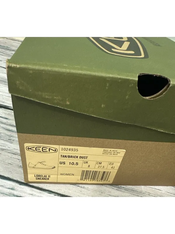 KEEN Lorelai II Women's Tan Leather Lace Up Sneaker Shoes Sz 10.5 (41) w/ BOX - Image 9