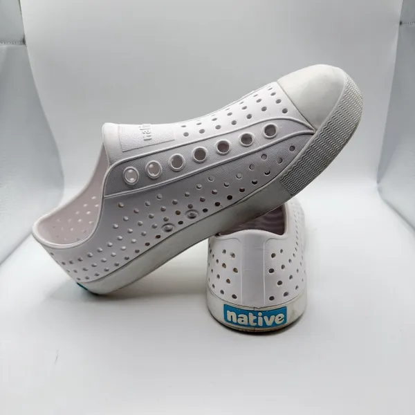 Native Jefferson Adult Unisex Shoes, Shell White/Shell White, W7/M5 - Image 5