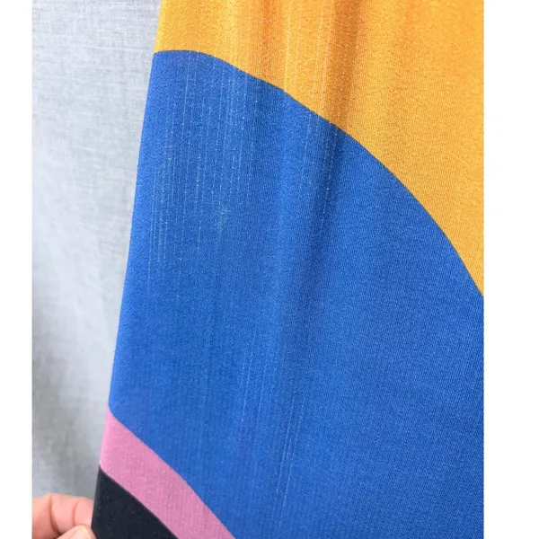 Farm Rio Graphic Heart Slip Midi Dress Colorblock‎ Multicolor XS - Image 8