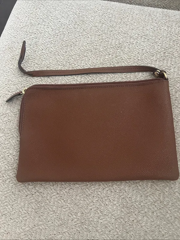 Coach Storypatch Badge pouch Brown Leather Clutch - Image 2