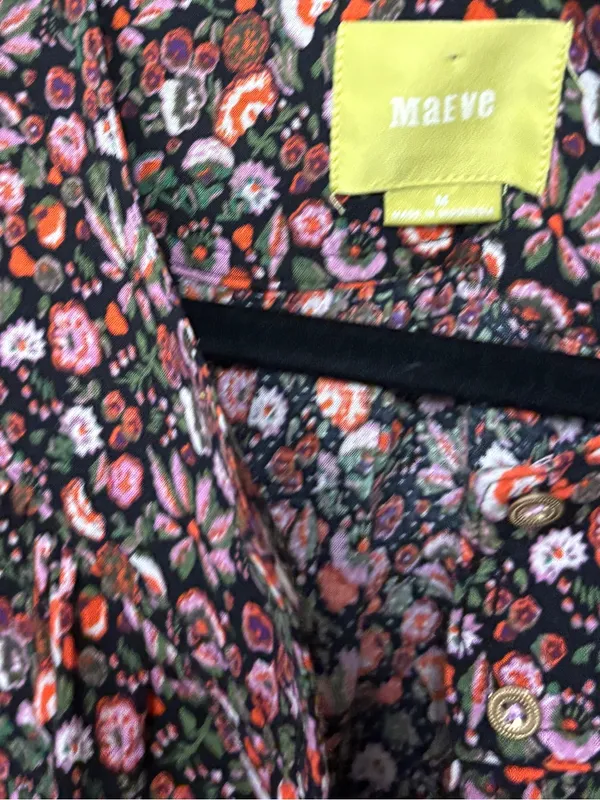 Maeve black floral top size medium - Image 5