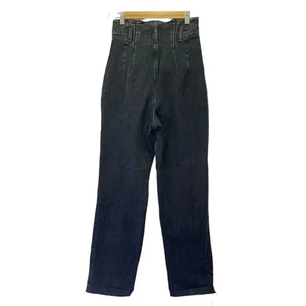Abercrombie & Fitch Mom Jeans Size 26 / 2 Black Stonewash Paperbag High Rise - Image 3