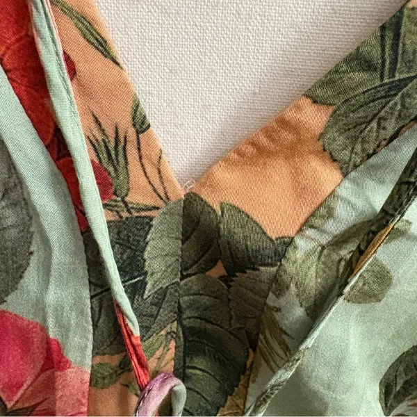 FARM RIO Marilla Maxi Dress Floral Kimono Bohemian‎ Size XS - Image 10