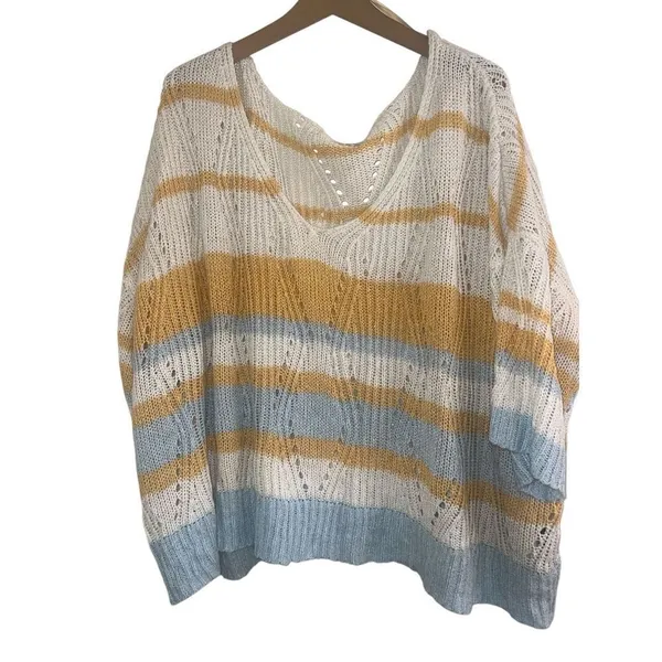 ✨POL Loose Knit Oversized Striped Sz Medium Sweater✨ - Image 7