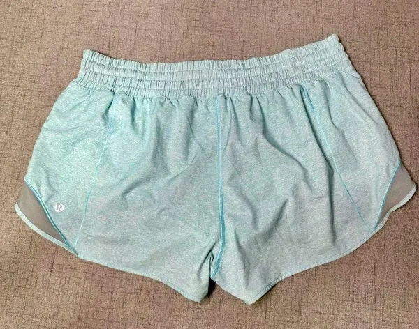 Lululemon Hotty Hot High Rise Athletic Shorts Heathered Icing Blue 12 - Image 6