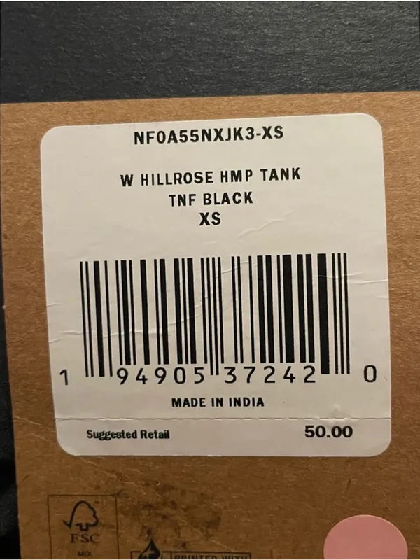 NWT The North Face Women's Hillrose Hemp Black Tank Cami Top Size XS - Image 8