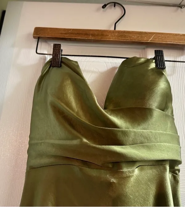 Billy J Valerie Olive Strapless Maxi Dress - Image 8