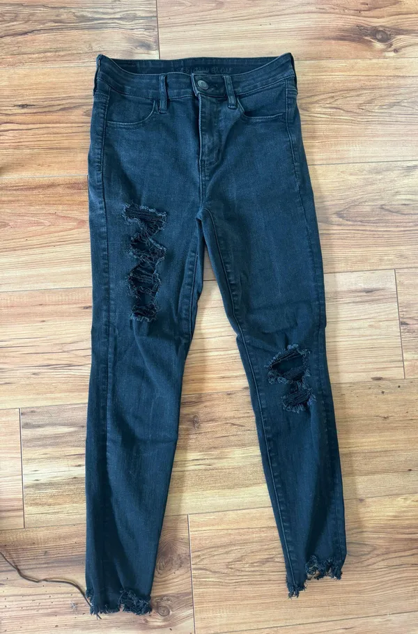 Outfitters Black Ripped Jeans - Image 2