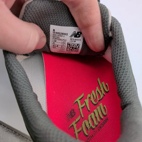 New Balance Fresh Foam 822v2 Trainer Womens‎ 10 Gray WX822SW2 Running Shoes - Image 8