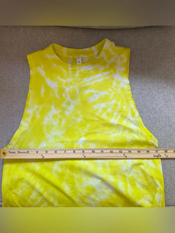 Lululemon All Yours Tank Top Marmoleado Tie Dye Highlight Yellow Size 2 - Image 8