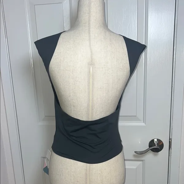 Grey Fitted Muscle Tee with High‎ Neck Gray Size L - Image 3