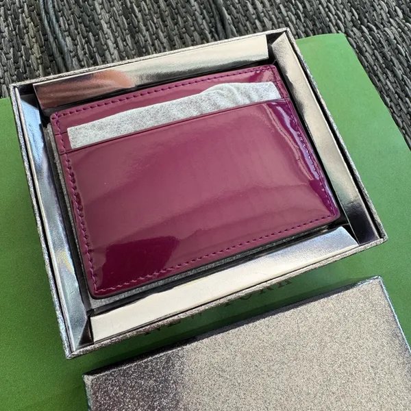 Kate Spade Card Holder Kenzie Metallic Saffiano Lunar NWT Gift Shopping Bag Plum - Image 4