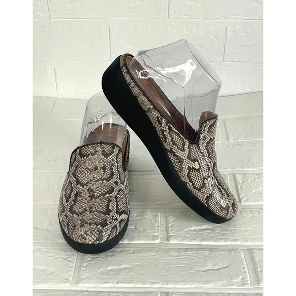FitFlop SuperSkate Reptile Print Mule Slip On Shoes Size 6.5 - Image 4