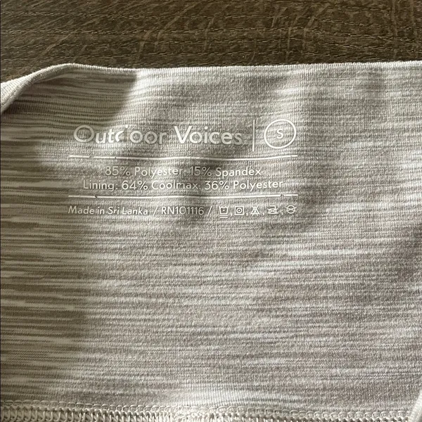 Outdoor Voices Heather Gray Activewear Bike Shorts, Size Small - Image 2