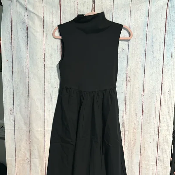 NWT J. Crew Fitted knit mockneck dress with poplin skirt - Image 5