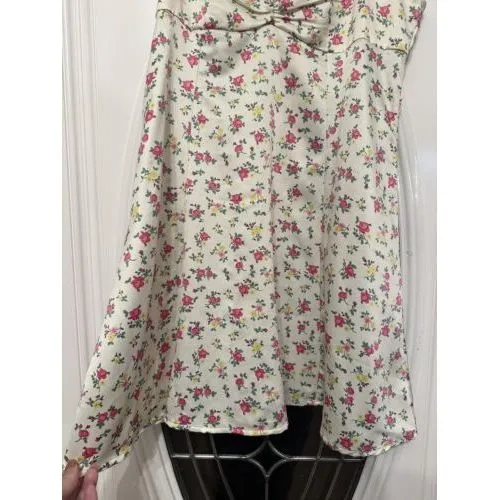 Aeropostale Mini Dress Medium White Ivory Pink‎ Floral Y2K - Image 3