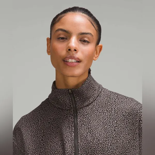 Lululemon Lab Double-Knit Jacquard Half Zip Sweatshirt Crop Jacket Size 10 - Image 5