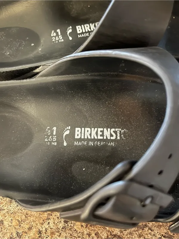Birkenstock Black Double Strap Slide Sandals - Image 4