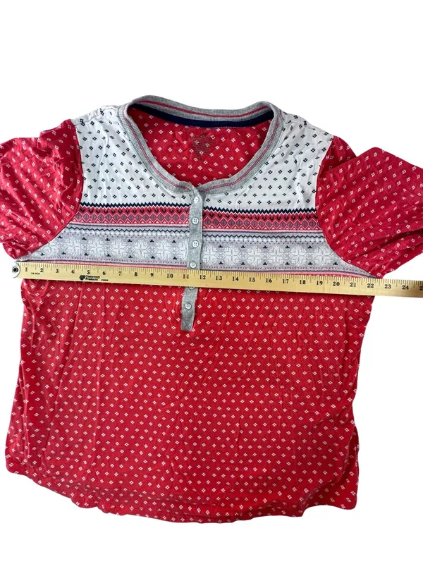 Cuddl Duds Red Polka Dot Long-Sleeve Pajama Set with Gray Trim - Image 5
