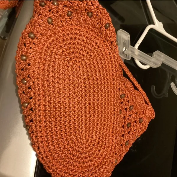 The Sak Orange Crochet Shoulder Bag - Image 3