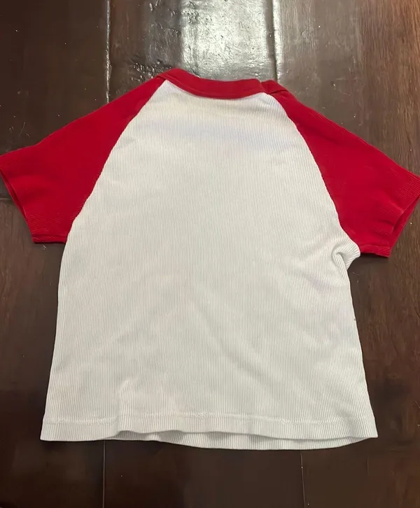 Brandy Melville Red And White Top - Image 3