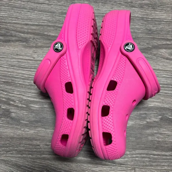Crocs Classic Clogs Pink‎ Slip On Casual Comfort ShoesSize J5/W7/M5 - Image 3