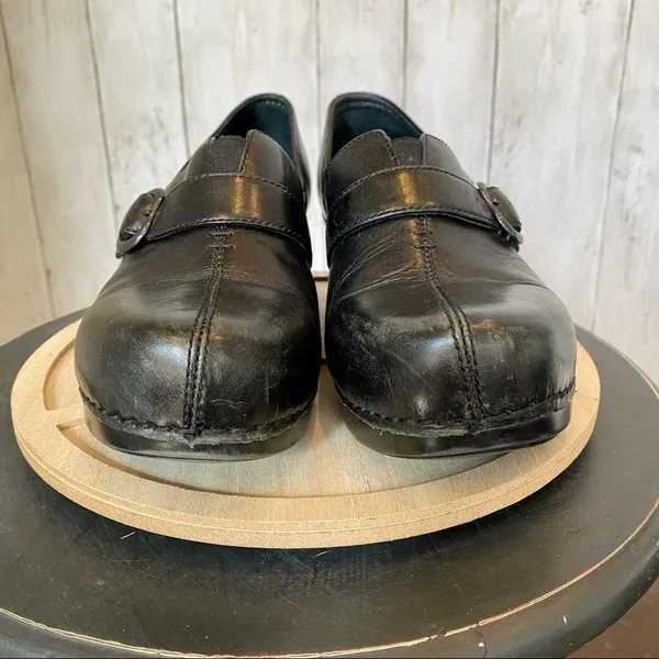 Dansko Leather Buckle Strap Clogs - Image 2