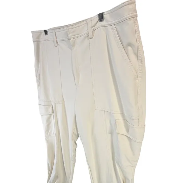 Banana‎ Republic Slim Refined Stretch Cargo Pant Women 16 Cream Modern Utility - Image 2