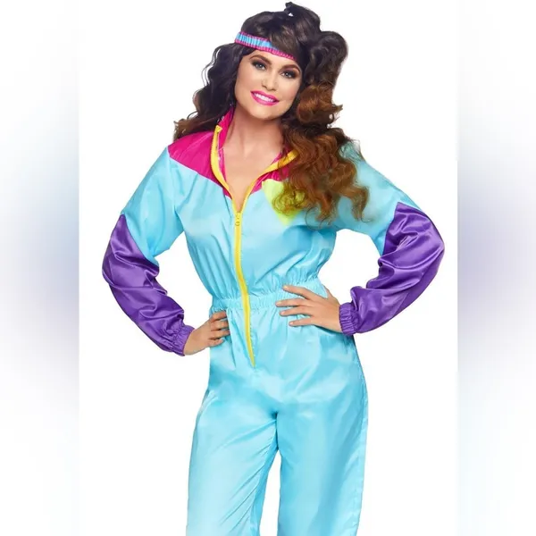 NEW Leg Avenue Awesome 80's Track Suit Costume Size Small Medium - Image 7