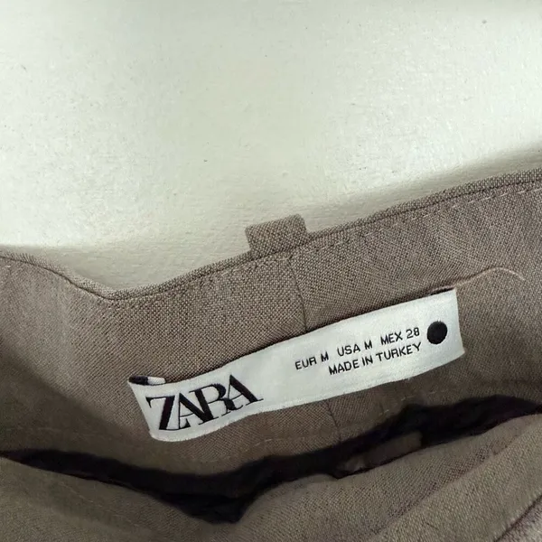 Zara Women’s Medium Grey Wide Leg Trouser Dress Pants - Image 3