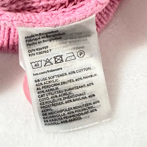 H&M RIB-KNIT CARDIGAN in Pink - Size: XS - Image 4