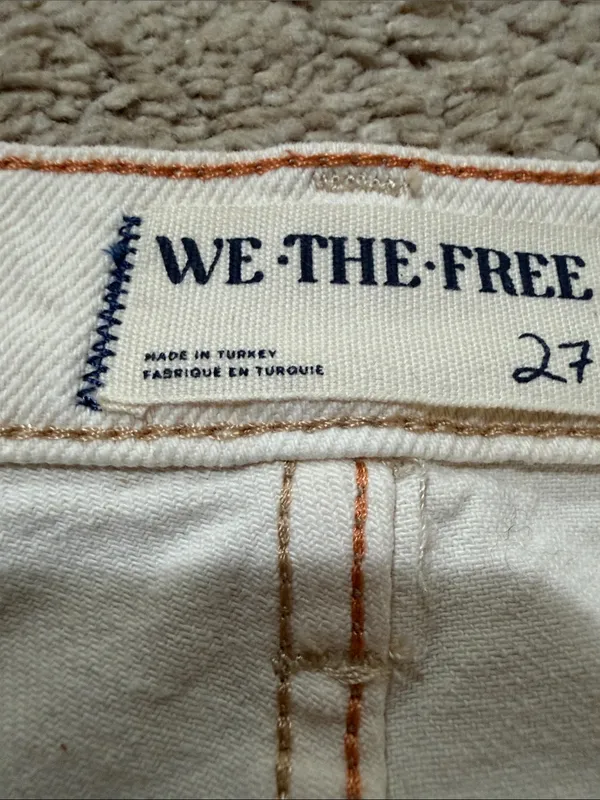 We The Free Cream Tinsley baggy high rise straight leg size 27 EUC - Image 5