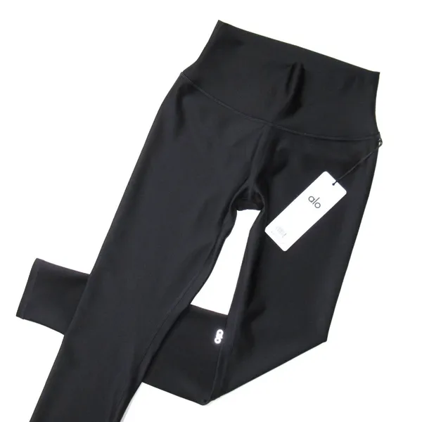 NWT Alo Yoga High-Waist Airlift Legging in Black Stretch Workout L - Image 2