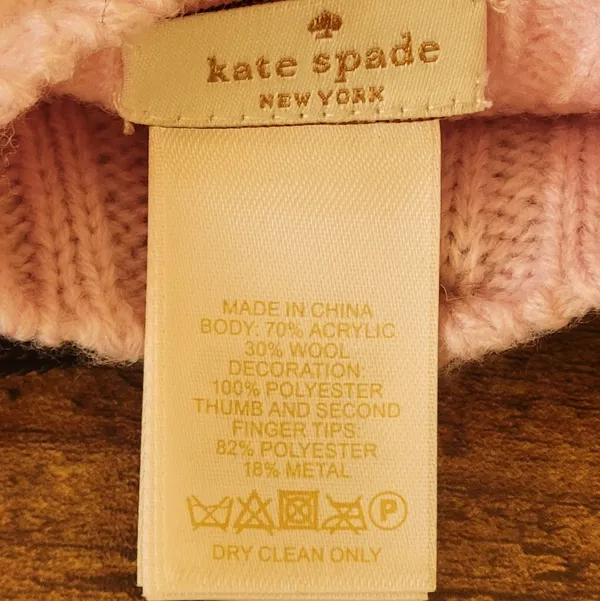Kate Spade Bow Knit Gloves In Pink - Image 4