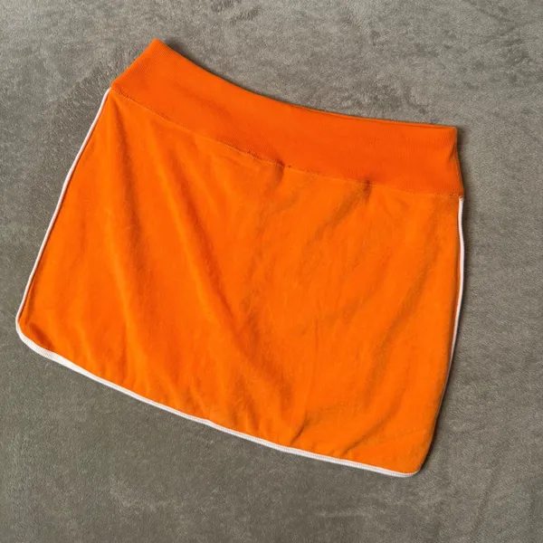 Boston Proper Terry Cloth Skort‎ Size M Orange Y2K Retro Tennis Sporty McBling - Image 3