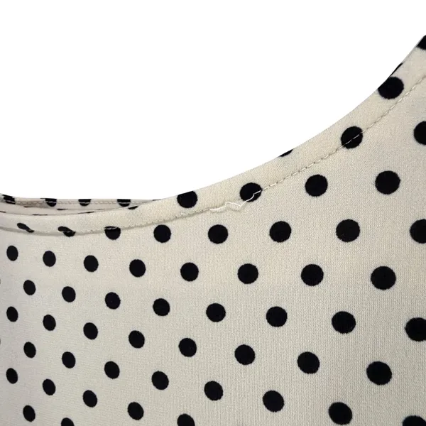 Grayson Polka Dot Tunic Top Womens S Cream‎ Black 3/4 Sleeve Stretch Minimalist - Image 4