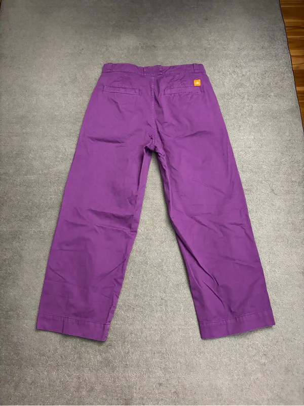 Urban Outfitters Wide Leg Cotton Chino Pant Purple Women’s - Image 2